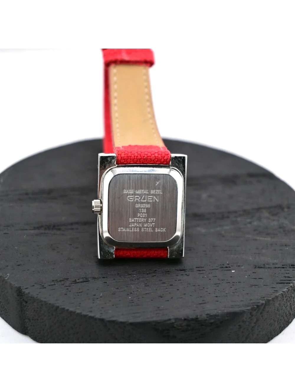 Vintage Gruen American Flag Square Dial Ladies Watch WORKING